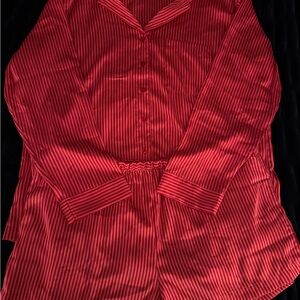 Auden Red and Pink Striped Pajama Set